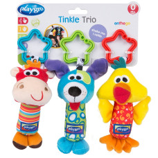 PLAYGRO Подвесная игрушка с пищалкой Tinkle Trio 0м+ 0181059