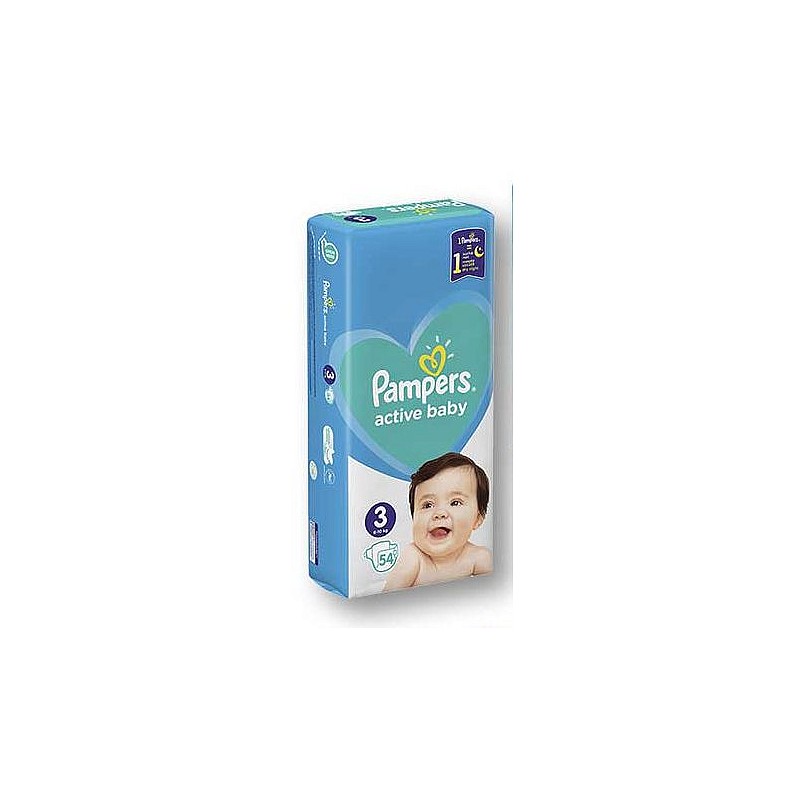 Pampers Active Baby подгузники 3 размер 6-10кг 54шт РАСПРОДАЖА