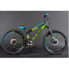 POLAR SONIC FS велосипед 24", Black/green/blue