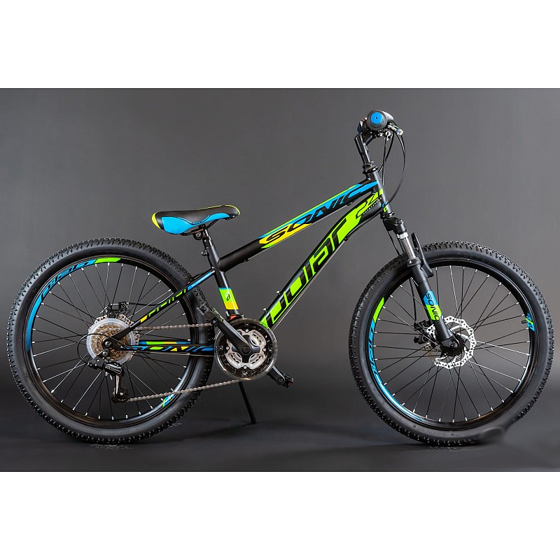 POLAR SONIC FS велосипед 24", Black/green/blue