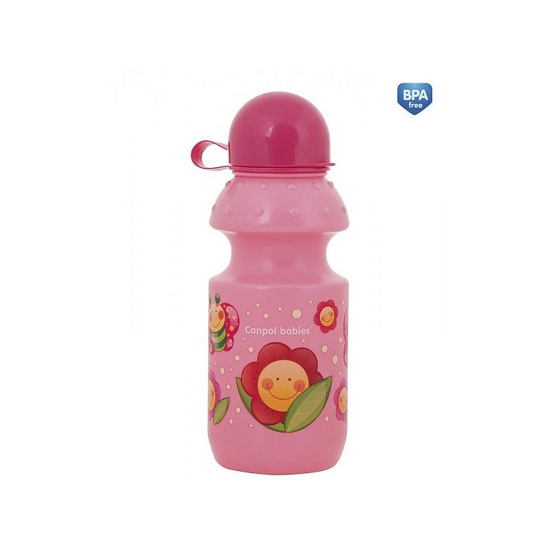 CANPOL BABIES Happy Garden бутылочка360мл, 4/113 розовый