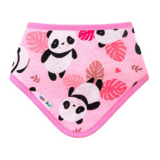 AKUKU Детский слюнявчик-косынка A1511 PANDA Pink