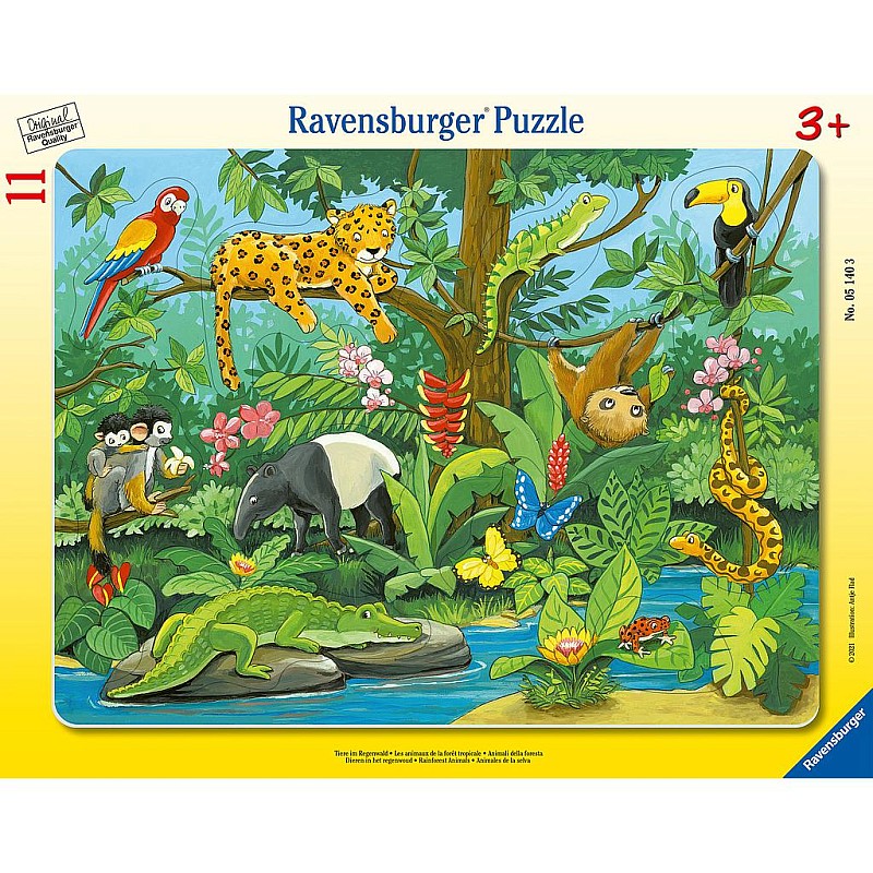 Ravensburger Пазл в рамке Rainforest Animals 11шт. 3+ R 05140