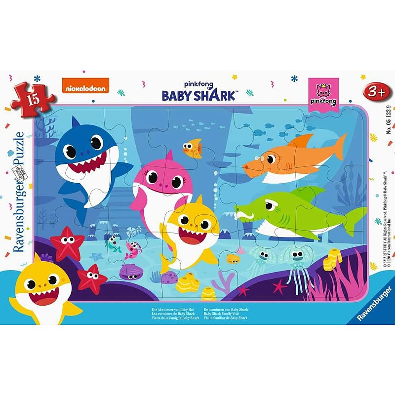 Ravensburger Пазл в рамке Baby Shark 15шт. 3+ R 05122