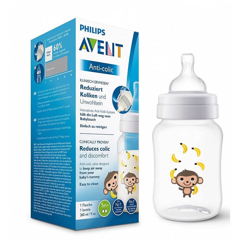 PHILIPS Avent Classic Бутылочка для кормления 260ml, 1м+. SCF821/11