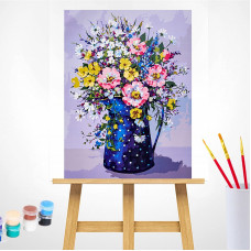 TSVETNOY Набор для рисования по номерам 40x50см Wildflower Bouquet, MG2180e