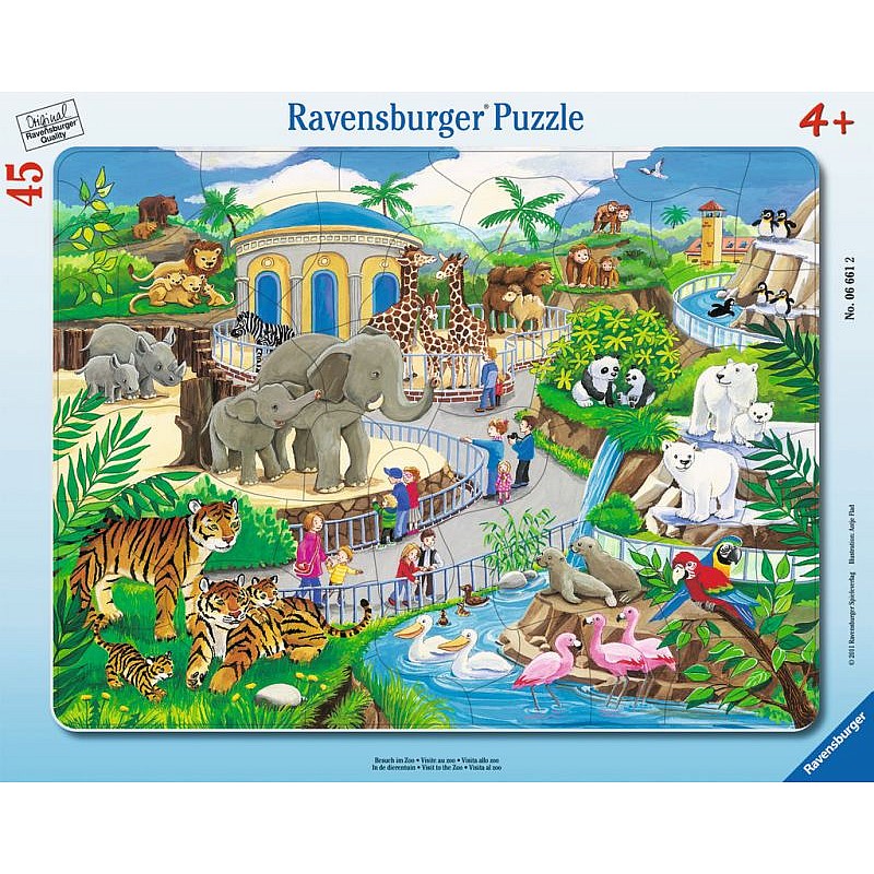 Ravensburger Пазл Зоопарк 45 элементов. 4+, R06661 РАСПРОДАЖА