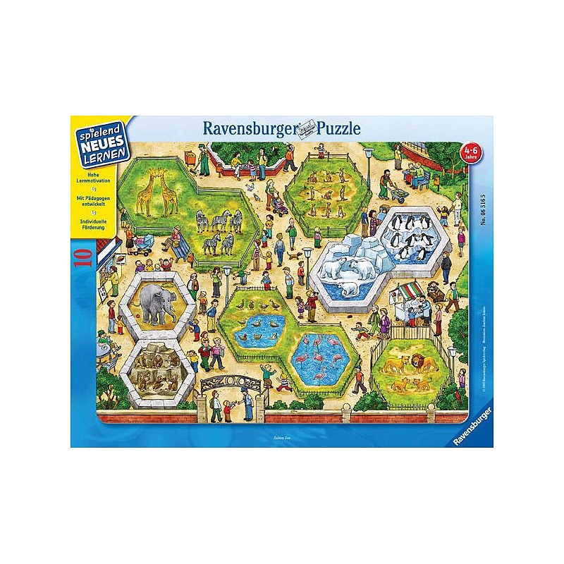 Ravensburger Пазл Зоопарк 10т., 06516 РАСПРОДАЖА