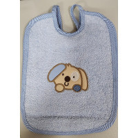 DUET BABY слюнявчик 1шт. 045 (608451) DOG синий СКИДКА