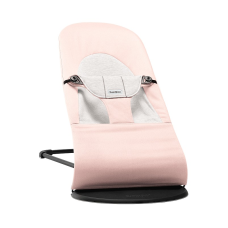 BABYBJORN Bouncer Balance Soft Cotton кресло-шезлонг, Light pink/Grey 005089