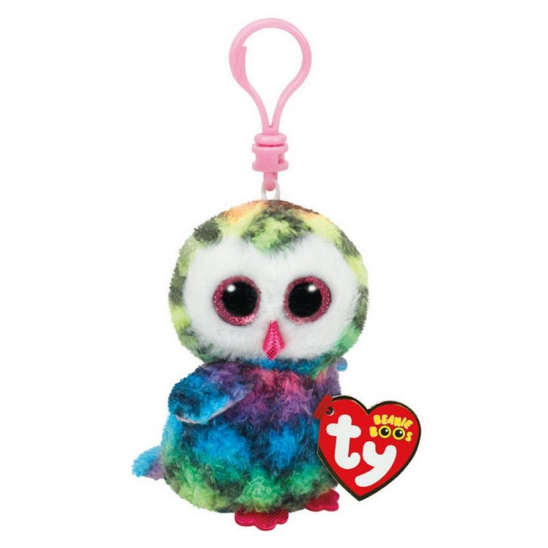 TY Beanie Boos Мягкая игрушка - брелок MULTICOLOR OWL OWEN 8см, TY35025