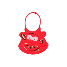 BABYONO Резиновый слюнявчик 6мес+, 834 BIRD red