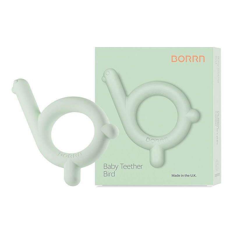 BORRN Animal Прорезыватель для зубов 0m+Bird Green C0208E