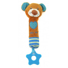 BABY MIX Погремушка с пищалкой BLUE BEAR, 16431B