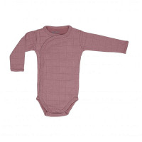 LODGER Romper Solid хлопковый бодик с длинными рукавами, 74 размер RS 073 Plush