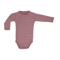 LODGER Romper Solid хлопковый бодик с длинными рукавами, 74 размер RS 073 Plush