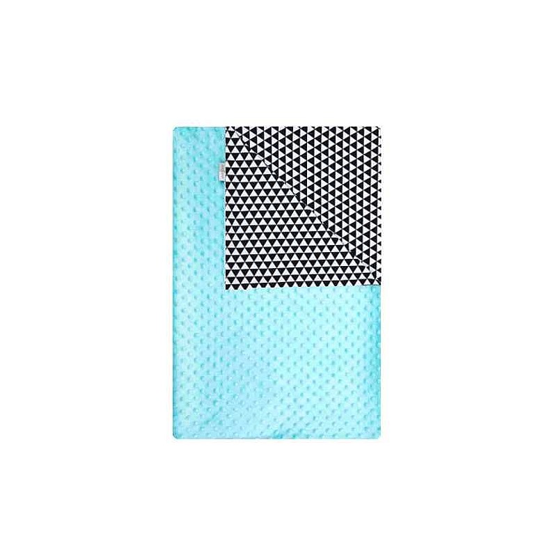 WOMAR Bubble Valboa двухсторонний плед 75x100см бирюзовый-треугольник