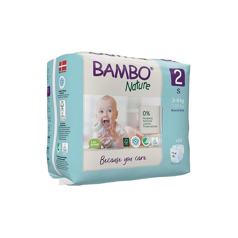 Bambo Nature подгузники 2 размер 3-6кг 30шт./упак., NBAMB4438 РАСПРОДАЖА