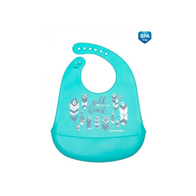 CANPOL BABIES Wild Nature Слюнявчик 4м+ 74/023 blue