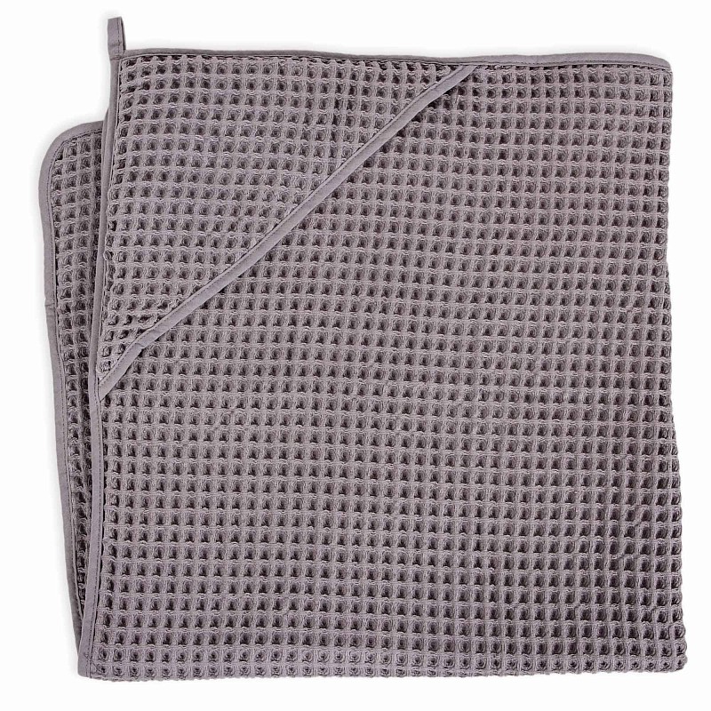 CEBABABY Полотенце с капюшоном 100x100см Waffle Line Ash W-815-303-260