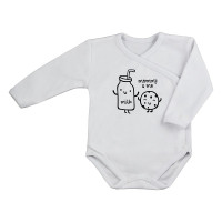 KOALA BABY COOKIE бодик с длинными рукавами 09-918, 56 размер, белый