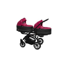 BABYACTIVE TWINNI PREMIUM Коляски для двойни AMARANT, 10 черная рама