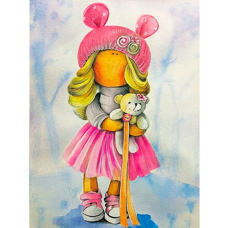 TSVETNOY Алмазная мозаика 30x40см Olivia Doll, LE045e