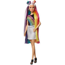 BARBIE Rainbow Sparkle Hair кукла FXN96