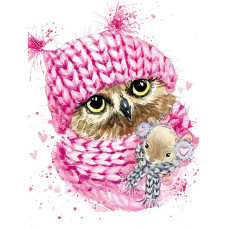 TSVETNOY Алмазная мозаика 40x50см Winter Owl, LG208e