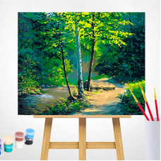 TSVETNOY Набор для рисования по номерам 40x50см Birches, MG2170e