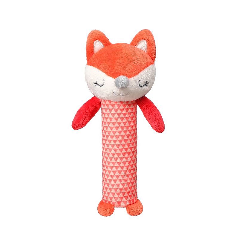 BABYONO Игрушка с пищалкой и прорезывателем 6м+ FOX VINCENT 1161