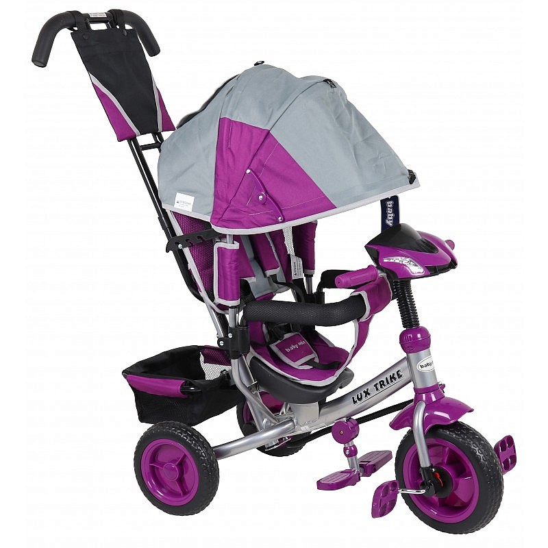 BABY MIX LUX BIKE Детский трехколесный велосипед XG6519-T16 GREY/VIOLET