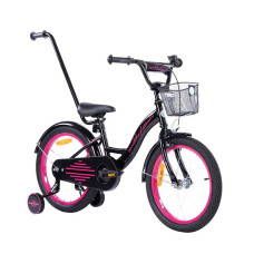 TOMABIKE Детский велосипед 18" XXIII PLATINUM BLACK/PINK