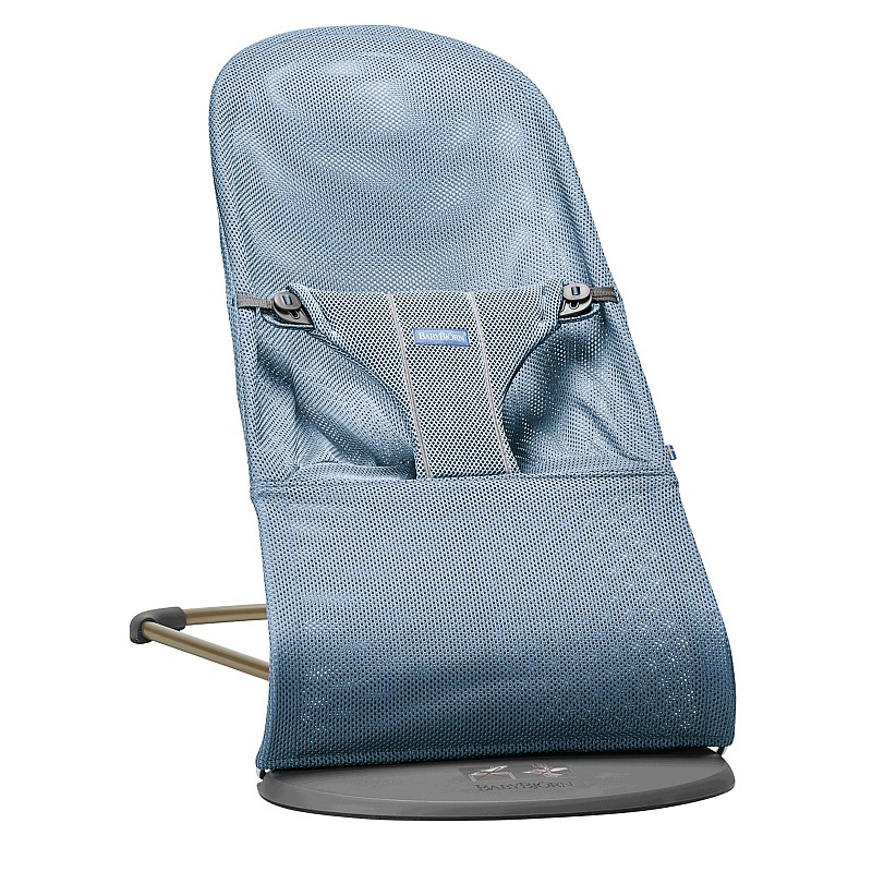 BABYBJORN Bouncer Bliss Mesh кресло-шезлонг, Slate blue 006020