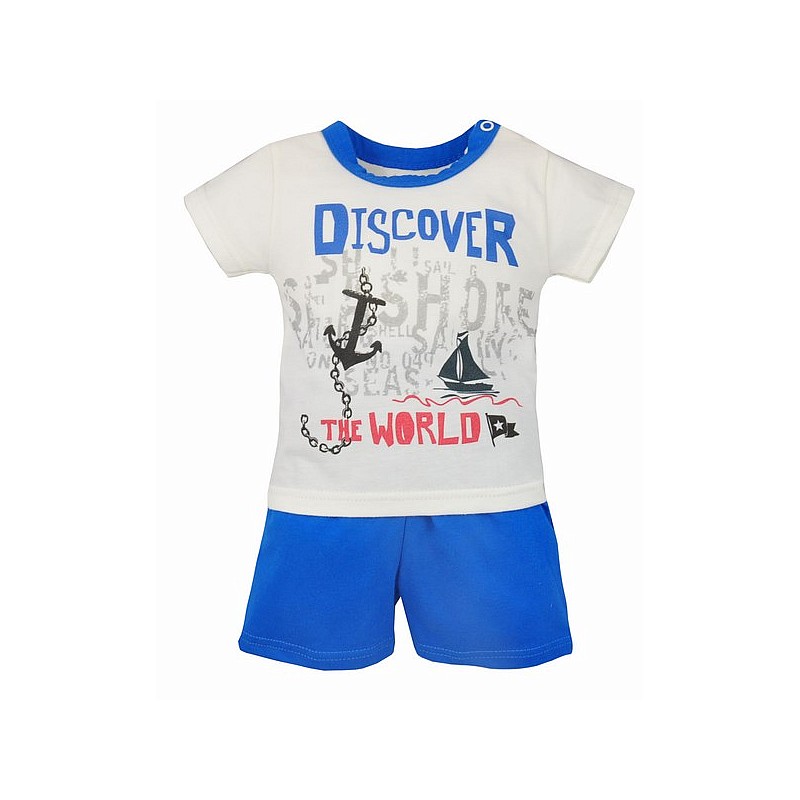 BOBAS летний комплект DISCOVER 74 размер 3003 ecru/blue РАСПРОДАЖА