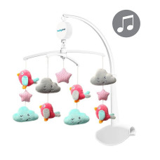 BABYONO Музыкальная карусель с мягкими игрушками 0м+ CLOUDS&BIRDS 626