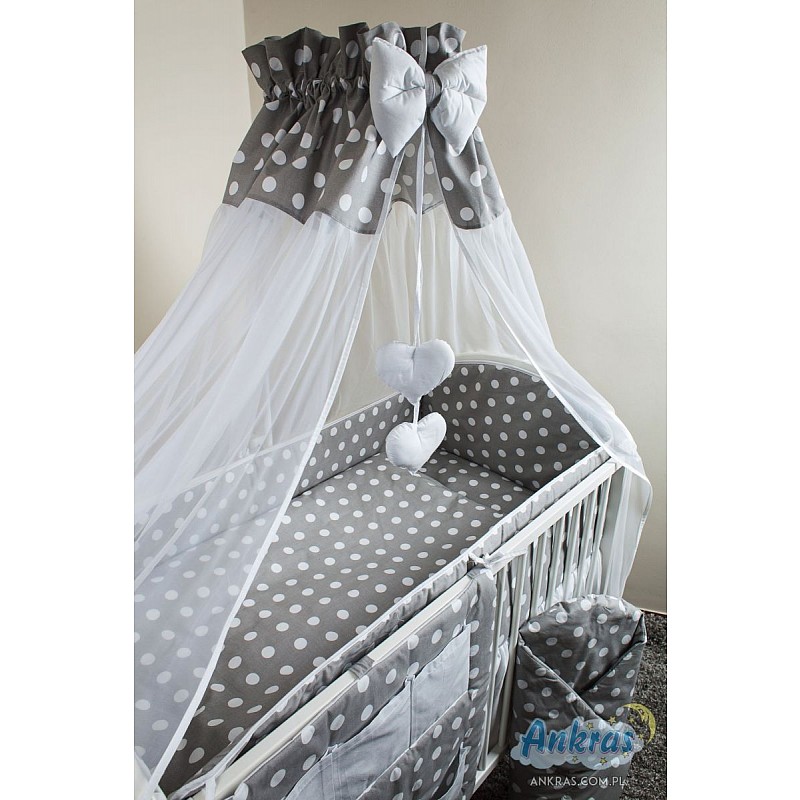 ANKRAS DOTS комплект постельного белья из 4 частей 135х100см - 180см - серый