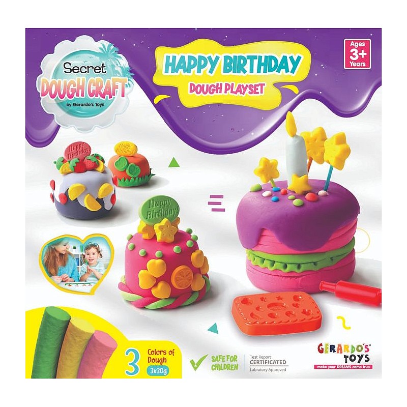 GERARDOS TOYS набор пластилина HAPPY BIRTHDAY 3г+ 56447