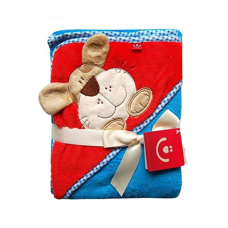 BOBOBABY Полотенце с капюшоном 76x80см OKR-MF BX Blue Dog