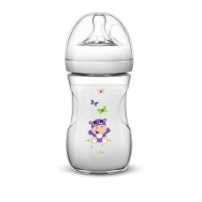 PHILIPS AVENT Natural HIPPO бутылочка 260мл, 1м+. SCF070/22