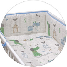 CEBABABY комплект постельного белья из 3 частей 135x100см MY DOG GREEN-BLUE