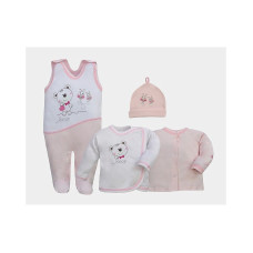 AMMA BABY Комплект из 4 частей 68 размер MISIACZEK, B01-040 розовый