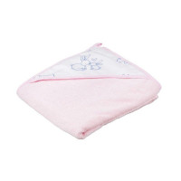 TEGA BABY RABBIT Полотенце с капюшоном 100x100, KR-008 розовый