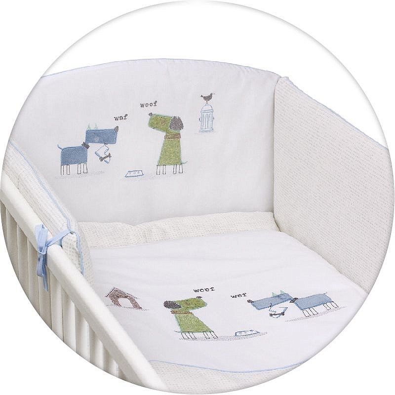 CEBABABY комплект постельного белья из 3 частей 135х100см MY DOG BLUE-GREEN