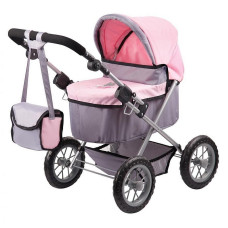 GERARDOS TOYS Bayer Кукольная коляска Trendy pink-gray 46255