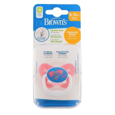 DR.BROWNS силиконовая пустышка 6-12m, PreVent Butterfly розовый РАСПРОДАЖА