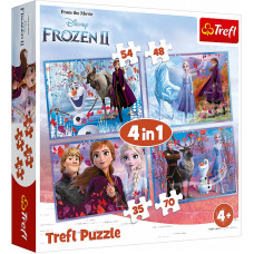 TREFL FROZEN Комплект пазлов 4в1 Ледяное сердце 2