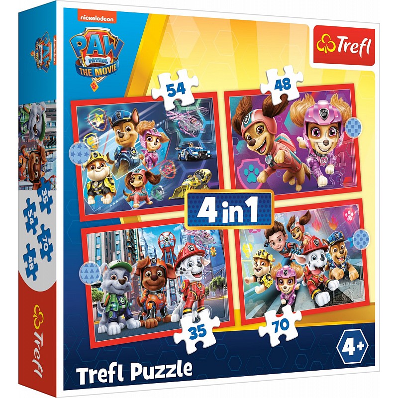 TREFL PAW PATROL Комплект пазлов Щенячий патруль 4в1