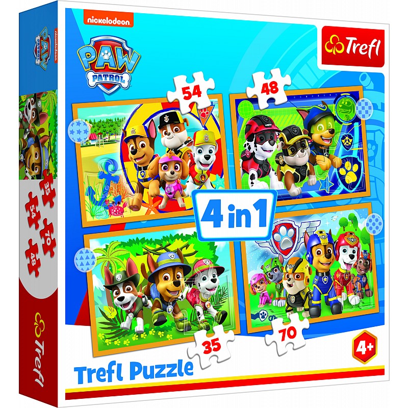 TREFL PAW PATROL Набор пазлов  4in1 Paw patrol