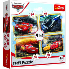 TREFL CARS Комплект пазлов 4в1 Тачки 34608T